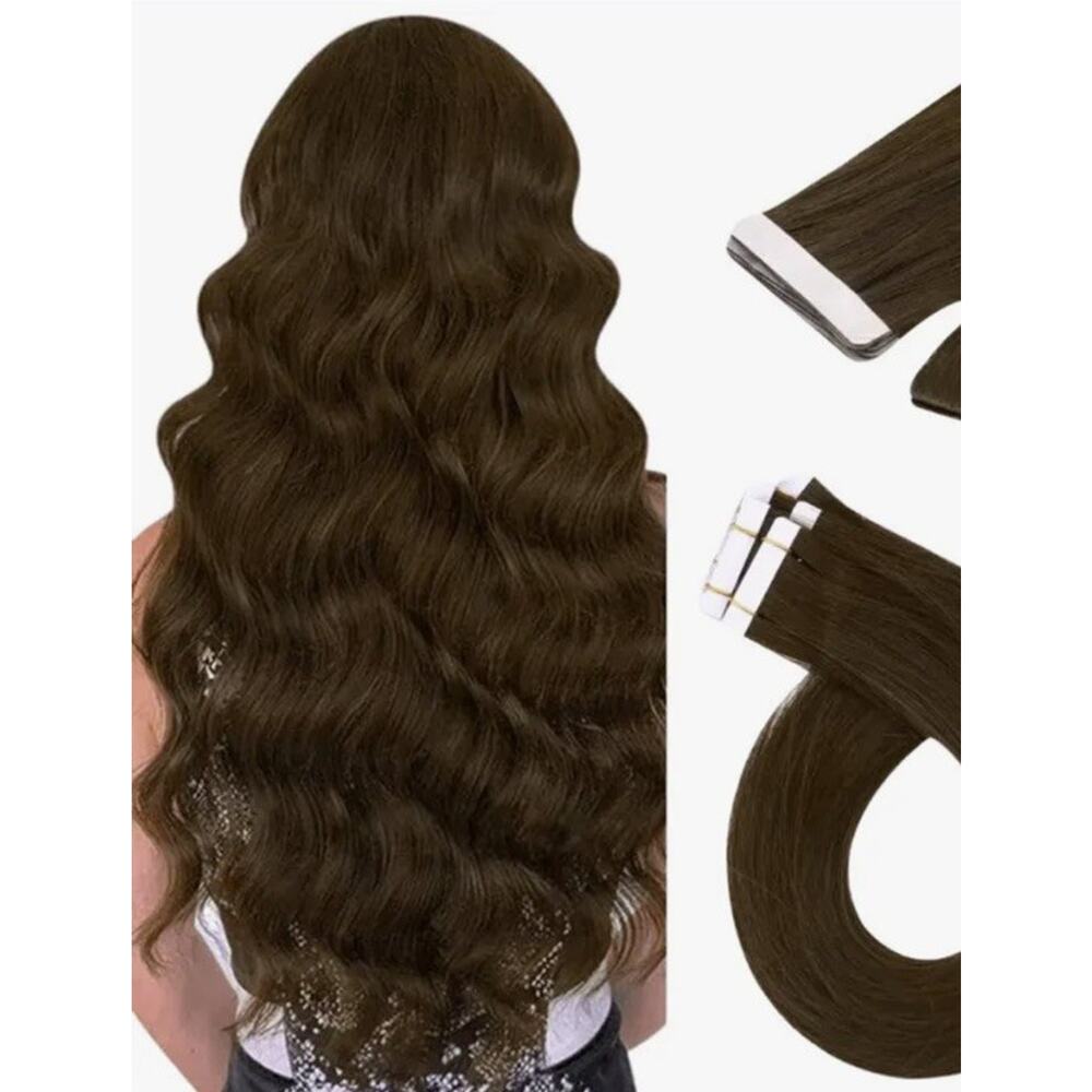 Moresoo Hair Extensions 100% Human Hair 20 inches 50g New in Open box ( #4 )